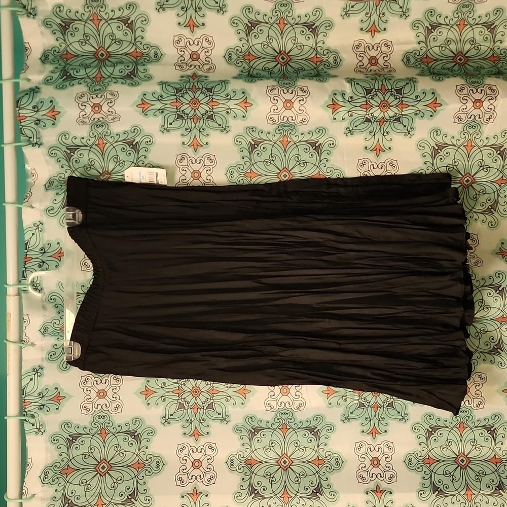 Black midi length skirt